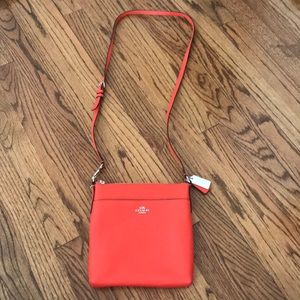 Coach Kitt Messenger Crossbody - Orange/Silver